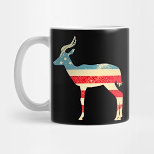 American Flag Antelope Mug